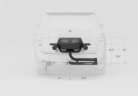 HitchFire Forge 20 Trailer Hitch Grill, Portable Grill Camping Grill, Portable Gas Grill BBQ, Small Grill for Camping Grills, Small Gas Grill Portable Grill Propane Grill, Tailgating Grill RV Grills