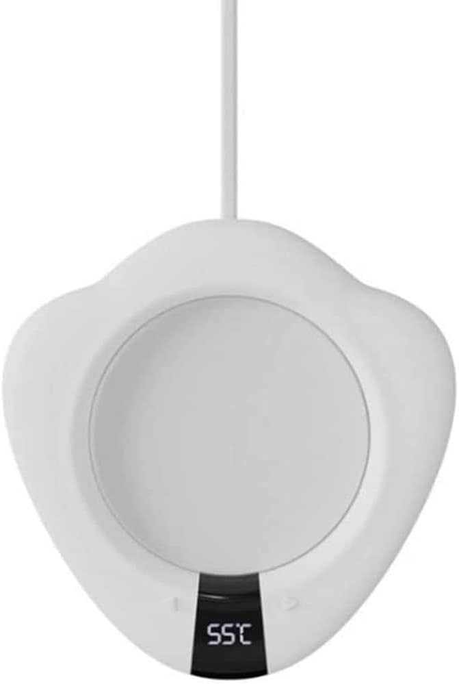 Coffee Mug Warmer Smart Temperature Settings Desk Settings 20 Watt Electric Beverage Warmer (Color : Green) (White)