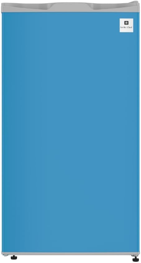 ARCTIC CHEF Mini Refrigerator-Freezer Compartment-Adjustable Thermostat Control-Reversible Doors-Ideal for Dorm, Office, RV, Garage, Apartment-BLUE, 3.2 CU.FT