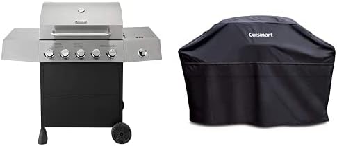 Cuisinart Grill Bundle - Five Burner Gas Grill, 460 sq. inch Cooking Space & Heavy-Duty 60' Barbecue Grill Cover