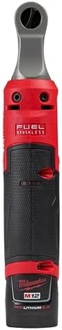 Milwaukee 2566-22 M12 FUEL Brushless Lithium-Ion 1/4 in. Cordless High Speed Ratchet Kit with 2 Batteries (2 Ah)