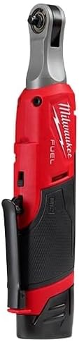 Milwaukee 2566-22 M12 FUEL Brushless Lithium-Ion 1/4 in. Cordless High Speed Ratchet Kit with 2 Batteries (2 Ah)