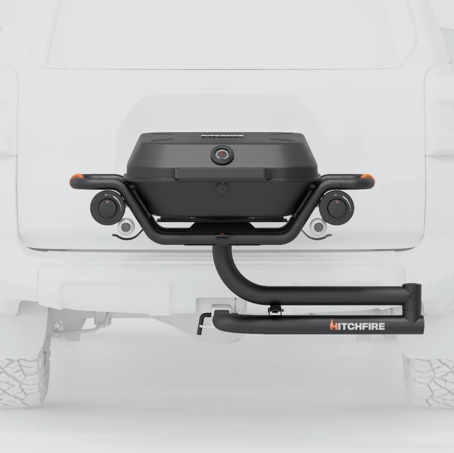 HitchFire Forge 20 Trailer Hitch Grill, Portable Grill Camping Grill, Portable Gas Grill BBQ, Small Grill for Camping Grills, Small Gas Grill Portable Grill Propane Grill, Tailgating Grill RV Grills