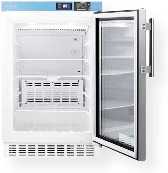 Accucold 2.65 cu.ft. Medical Refrigerator, 20' Wide, Vaccine Refrigerator, ADA Compliant, Glass Door- ACR46GL