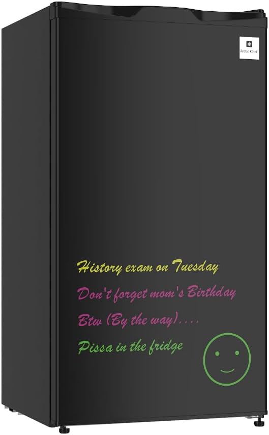 ARCTIC CHEF MINI FRIDGE, 3.2 cu. ft, Black Eraser BOARD