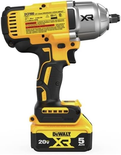 DEWALT 20V MAX XR 1/2 in. High Torque Impact Wrench with Hog Ring Anvil Kit (DCF900P2)