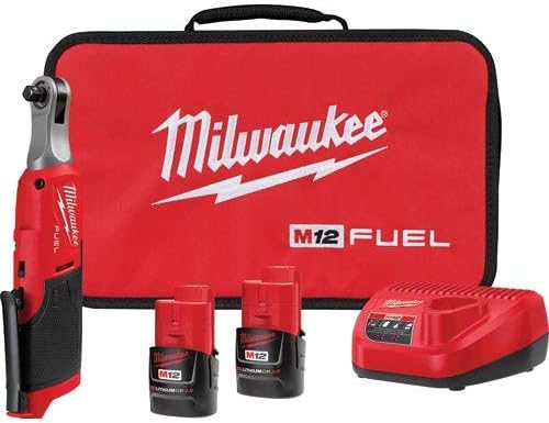 Milwaukee M12 FUEL 3/8' High Speed Cordless Ratchet Kit