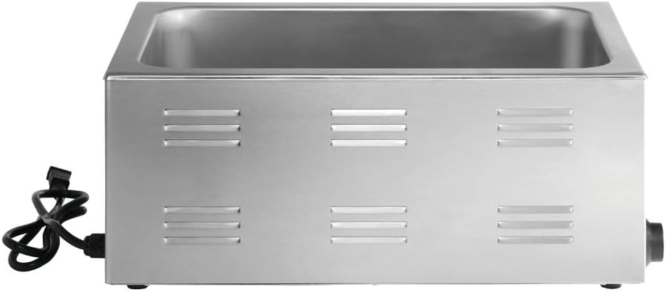 Kratos Commercial Electric Countertop Food Warmer |Large 4/3 Size Portable Steam Table Food Warmer for Catered Events |Stainless Steel | 120V, 1500 Watts (28W-532)