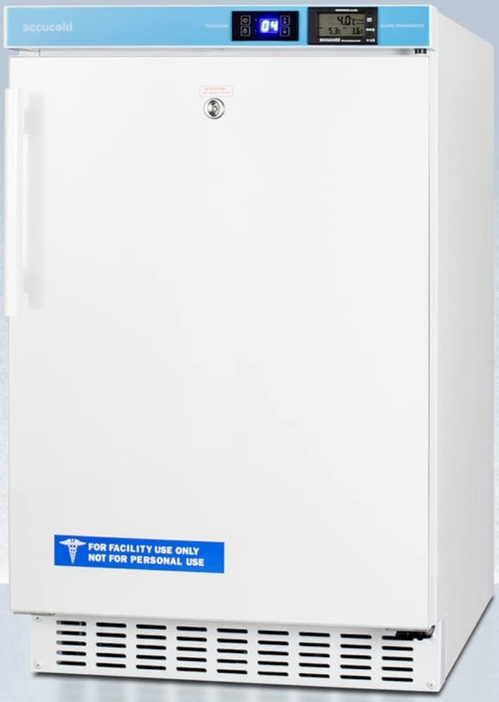 ACCUCOLD 20' Vaccine Refrigerator, 2.65 cu.ft. Capacity, ADA Compliant, Medical Refrigerator, Lock, White- ACR45L