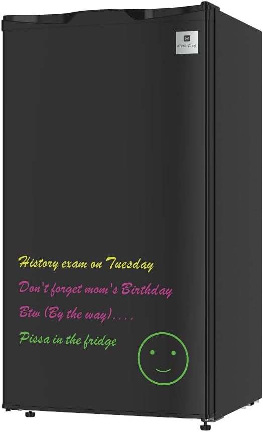 ARCTIC CHEF MINI FRIDGE, 3.2 cu. ft, Black Eraser BOARD