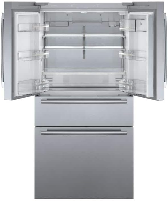 Bosch 800 Series B36CL80SNS 36 Inch Smart Freestanding Counter Depth 4 Door French Door Refrigerator with 20.5 cu. ft. Total Capacity in Stainless Steel (Bar Handle)