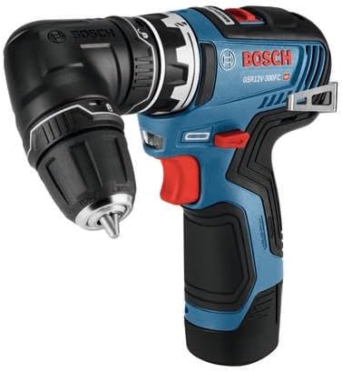Bosch GSR12V-300FCB22 12V Max Drill/Driver with 5-In-1 Flexiclick® System with (2) 2.0 Ah Batteries
