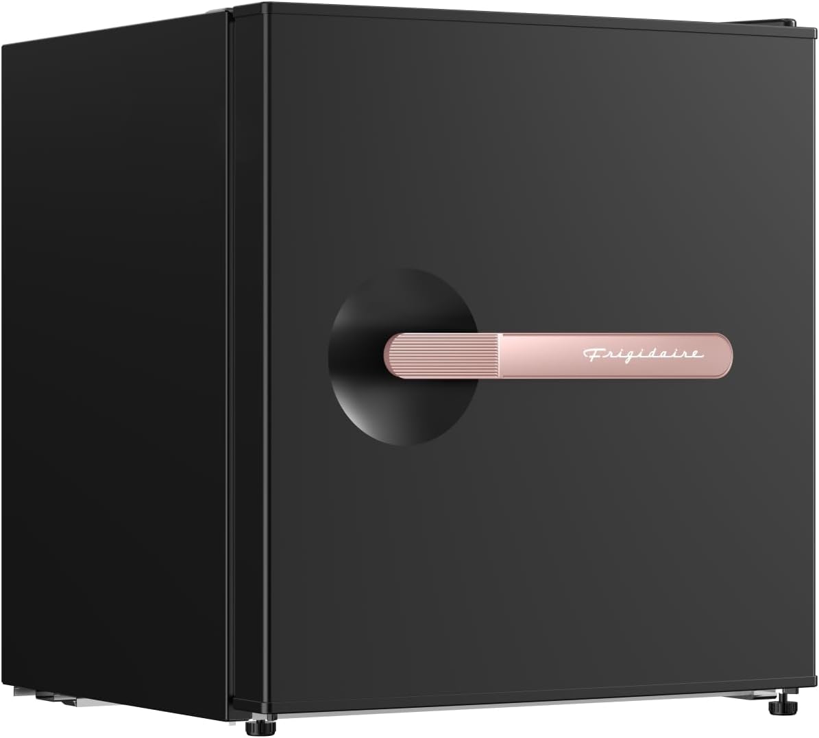 Frigidaire BLACK-ROSEGOLD Retro Mini Refrigerator-Energy Saving-Adjustable Thermostat Control-Side Mounted Bottle Opener-Ideal for Dorm, Office, RV, Garage, Apartment 1.6 Cubic Feet
