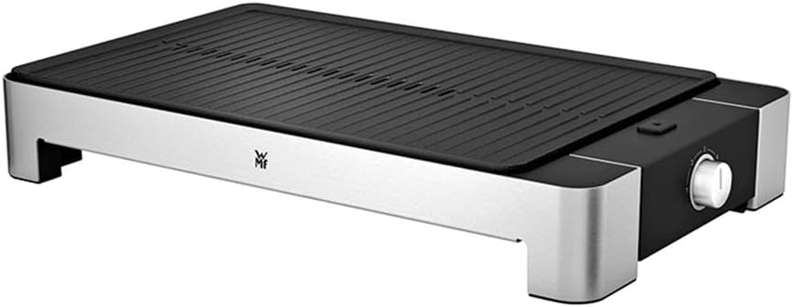 WMF Grill, Lono Ribbed Electric, Stainless Steel, Black, 2000W, 270 x 410 mm