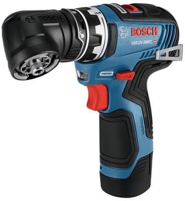 Bosch GSR12V-300FCB22 12V Max Drill/Driver with 5-In-1 Flexiclick® System with (2) 2.0 Ah Batteries