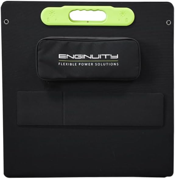 Enginuity 200W Portable Solar Panel for E300, E600, E1000, & E3600, USB Outputs for Direct Charging, High Efficiency, Ideal for Outdoor Camping, RVs, Emergency Power