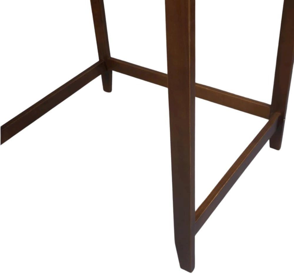 Furnifact Solid Wood Computer Desk in Truffle Brown with Drawers, Hidden Compartment, Pull-Out Tray, and Magnetic Locking, Mid Century Modern Design