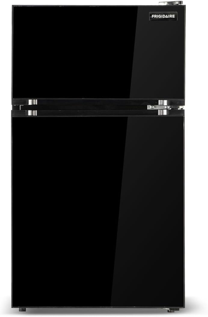 Frigidaire, 3 Cu. Ft. Refrigerator, Glass Two Door, Black