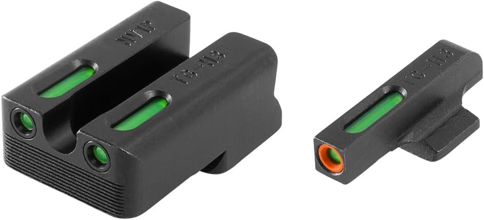 Truglo TFX PRO Handgun Sight, Glowing Shock Proof Tritium and Fiber Optic Night Sight for Handguns, Compact, Durable, and Snag Free Sight