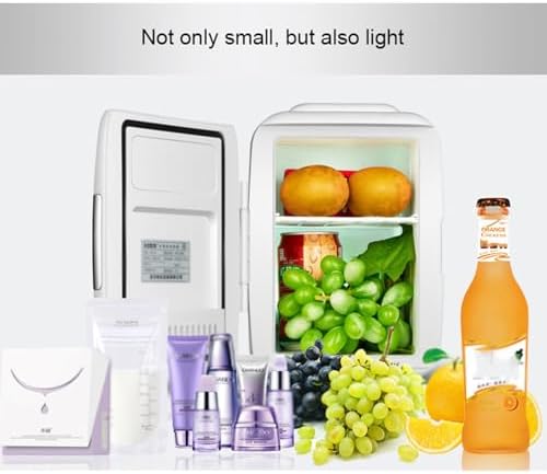 Portable Mini Fridge 9L for Bedroom & Office - Skincare Cooler & Warmer, 12V DC & 110-240V AC, Small Refrigerator for Food, Drinks, Makeup, Dorm & Car - White