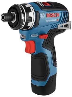 Bosch GSR12V-300FCB22 12V Max Drill/Driver with 5-In-1 Flexiclick® System with (2) 2.0 Ah Batteries