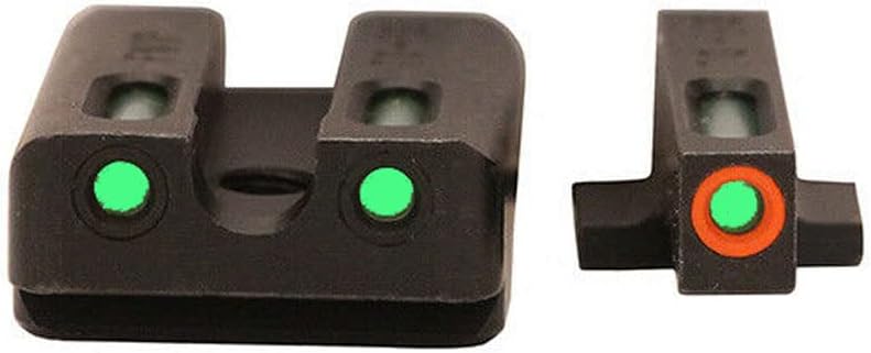 Truglo TFX PRO Handgun Sight, Glowing Shock Proof Tritium and Fiber Optic Night Sight for Handguns, Compact, Durable, and Snag Free Sight