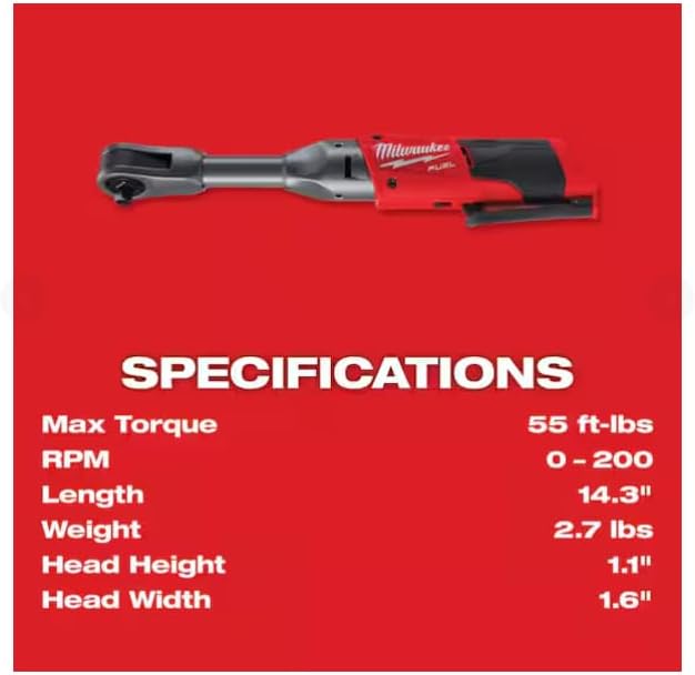 Milwaukee 2560-20 M12 FUEL 3/8' Extended Ratchet (Bare Tool)