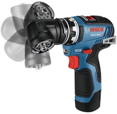 Bosch GSR12V-300FCB22 12V Max Drill/Driver with 5-In-1 Flexiclick® System with (2) 2.0 Ah Batteries
