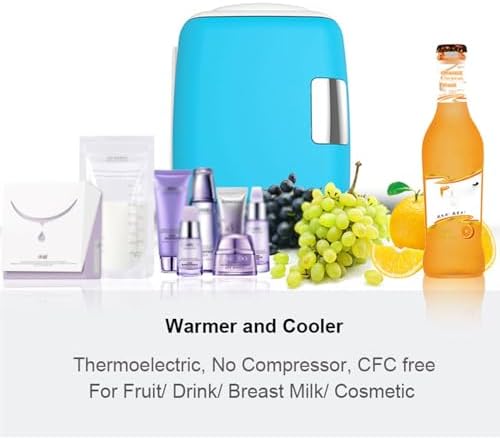 Portable Mini Fridge for Bedroom & Skincare - 9L Cooler & Warmer for Food, Drinks, Makeup - 12V DC & 110-240V AC - Ideal for Dorm, Office, Car, White