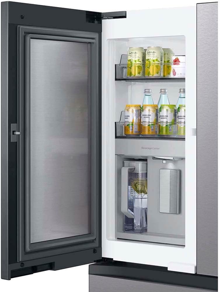 Samsung 29 Cu. Ft. Bespoke 4-Door French Door Refrigerator with Beverage Center, Stainless Steel, RF29BB8600QLAA
