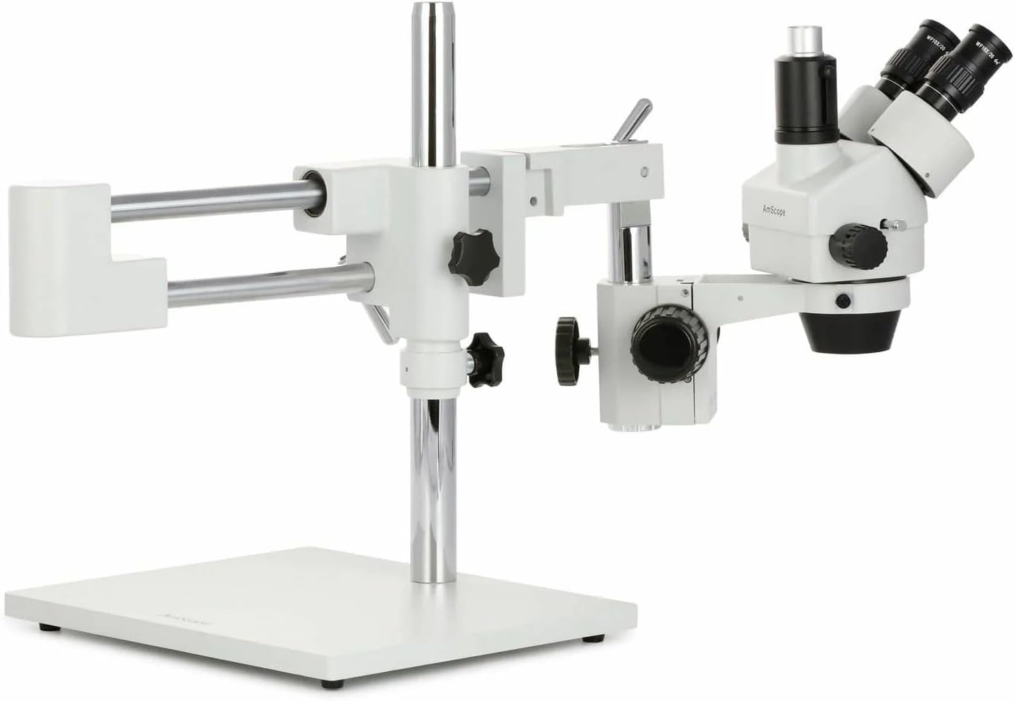 AmScope SM-4 Trinocular Zoom Microscope, 3.5X-180X, w/ 144 LED Ring Light & 18MP USB 3.0 Camera