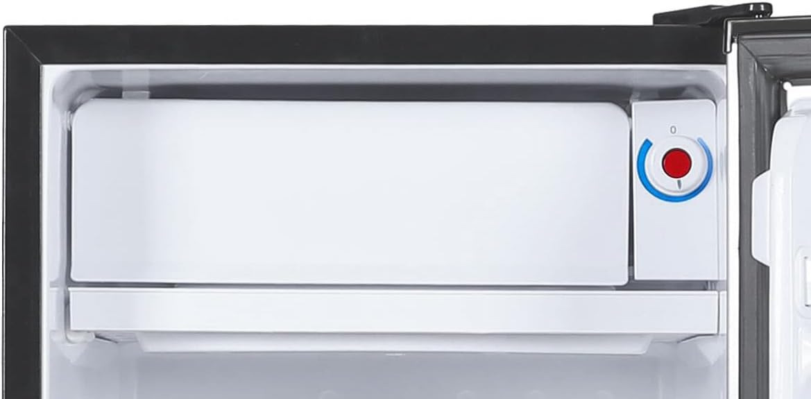 ARCTIC CHEF Mini Refrigerator-Freezer Compartment-Adjustable Thermostat Control-Reversible Doors-Ideal for Dorm, Office, RV, Garage, Apartment-Black, 3.2 CU.FT