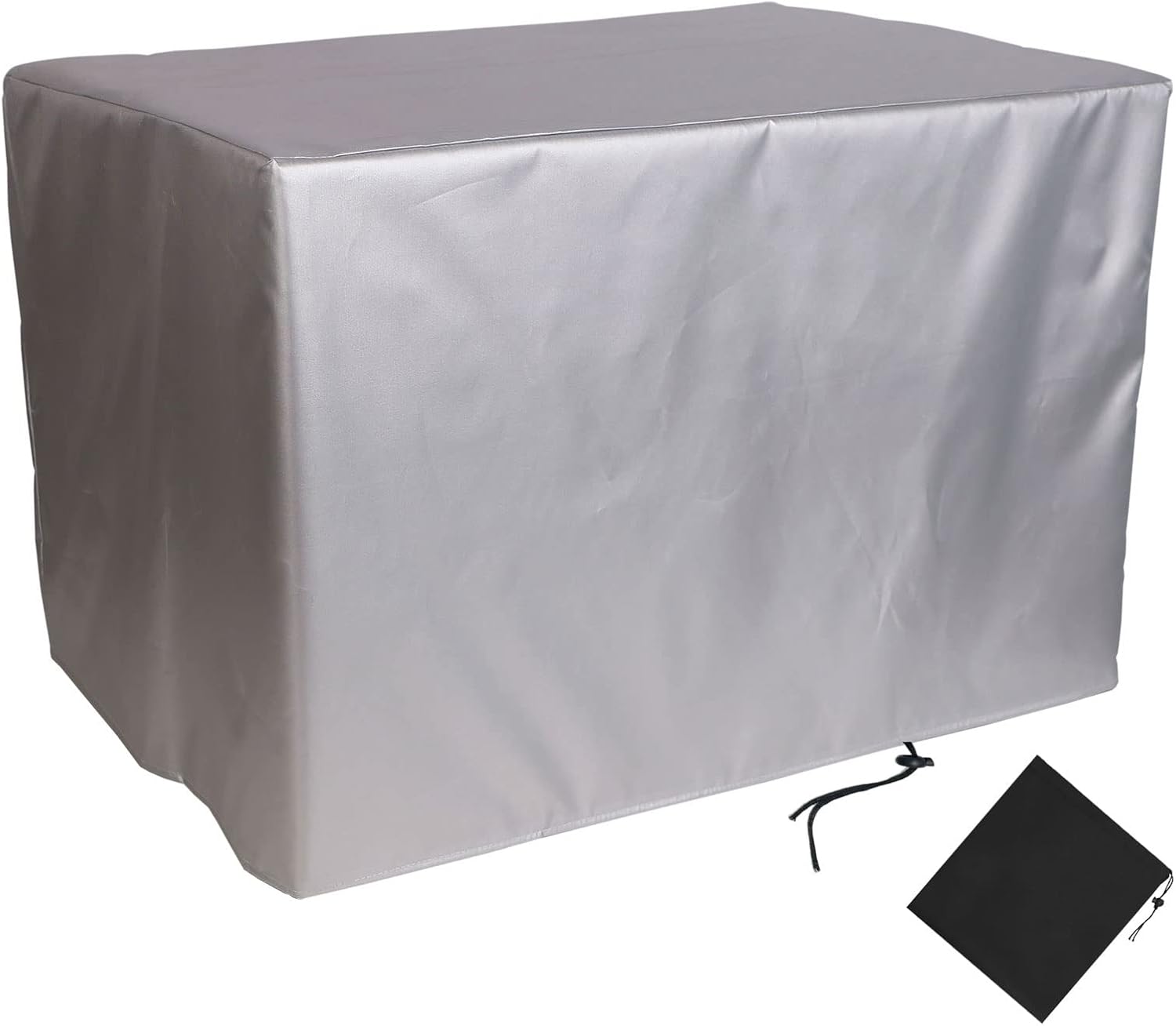 YSUEFIJO Large Garden Furniture Covers Waterproof 98x98x35in Silver Patio Furniture Cover Rectangle 420D Oxford Fabric Anti-UV Square Heavy Duty Dust Proof Garden Table Cover with Storage Bag