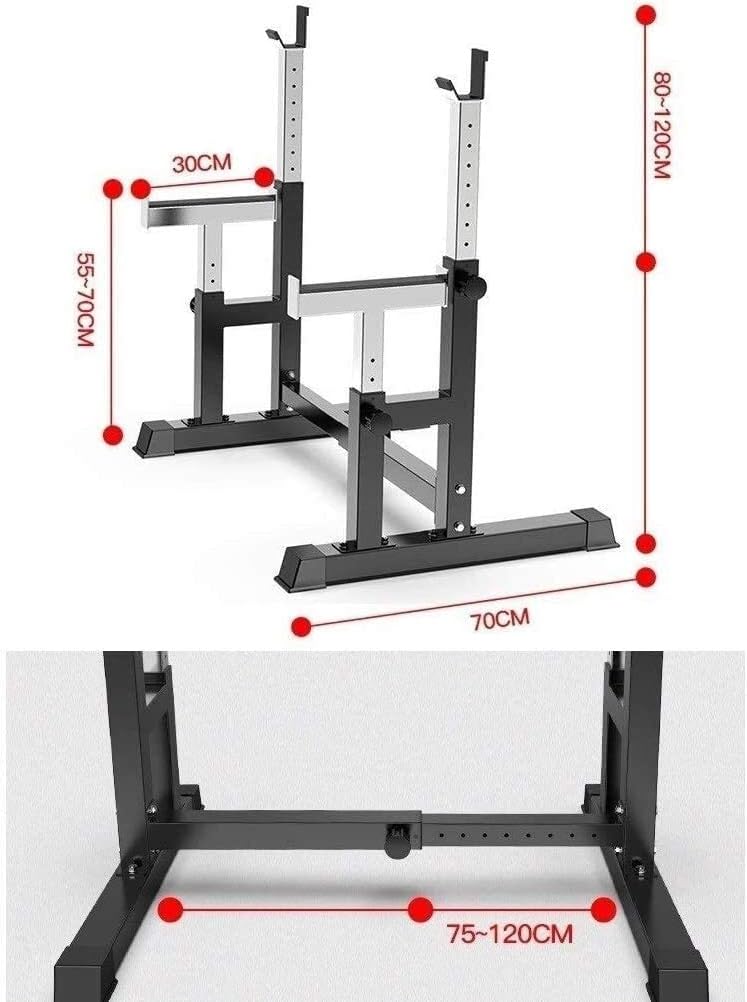 Large Squat Stand Dipping Station Gym Weight Bench Press Stand Household Bench Press Rack Fitness Barbell Rack Adjustable Squat Rack Weight Training E