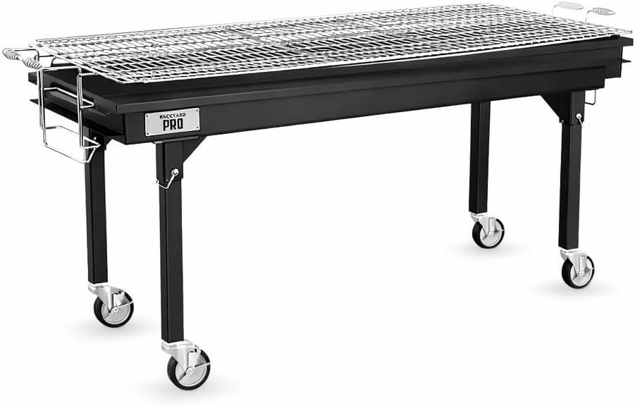Backyard Pro CHAR60 60' Heavy-Duty Steel Charcoal Grill with Removable Legs and Cover
