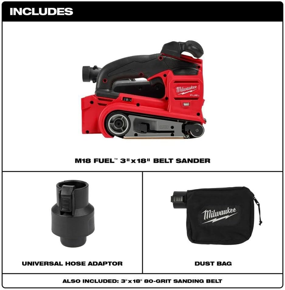 Milwaukee Electric Tool M18 Fuel 3'' x18 Belt Sander