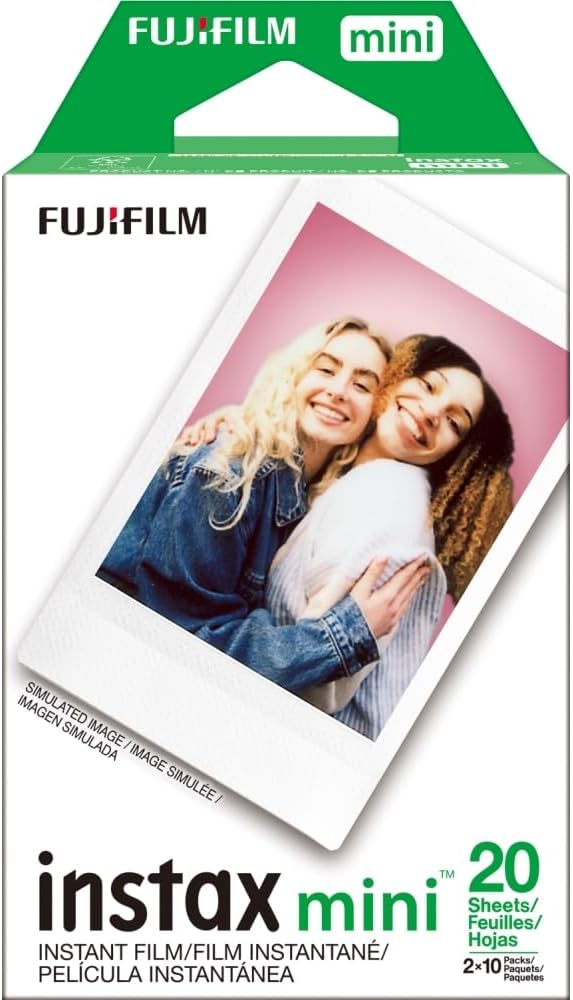 Fujifilm Instax Mini LiPlay Instant Camera | Bronze, Bundled with Instax Mini Instant Film | 40 Exposures + Album, Borders, Stickers & Clips + Cleaning Cloth (4 Items)