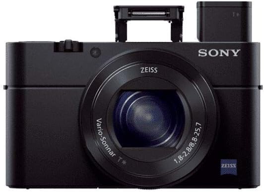 Sony RX100 III 20.1 MP Premium Compact Digital Camera w/1-inch Sensor and 24-70mm F1.8-2.8 ZEISS Zoom Lens (DSCRX100M3/B), 6in l x 4.65in w x 2.93in h, Black