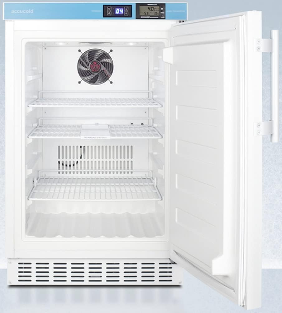 ACCUCOLD 20' Vaccine Refrigerator, 2.65 cu.ft. Capacity, ADA Compliant, Medical Refrigerator, Lock, White- ACR45L