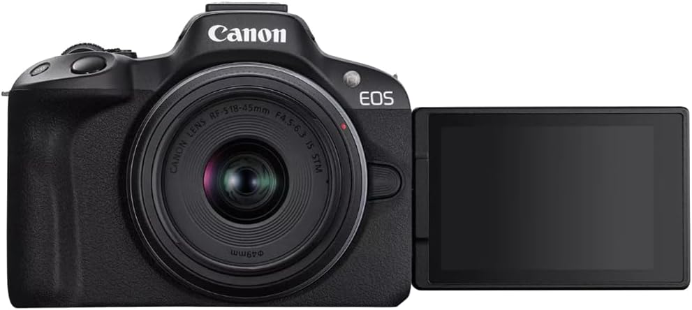 Canon EOS R50 Mirrorless Camera with RF-S 18-45mm F4.5-6.3 is STM Lens (5811C012) Bundle w/Lexar Premium PRO Blue Series 64GB SDXC Memory Card + Deco Essentials Camera Bag + Corel Photo Video Suite
