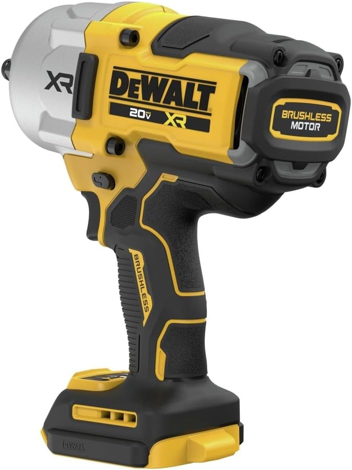 DEWALT 20V MAX Cordless Impact Wrench, 1/2' Hog Ring, High Torque, Brushless, Bare Tool Only (DCF961B)