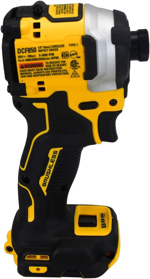 DEWALT DCF850B 20V Cordless Brushless Compact 1/4'' Impact Driver (Tool Only) (DCF850B-NBX)