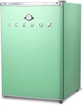 ICEBOX 2.5 Cu. Ft. Compact Refrigerator, ENERGY STAR Certified Small Refrigerator, Single Door Mini Fridge with Chiller Compartment, R600a Refrigerant, IBCR25MNT, Mint Green