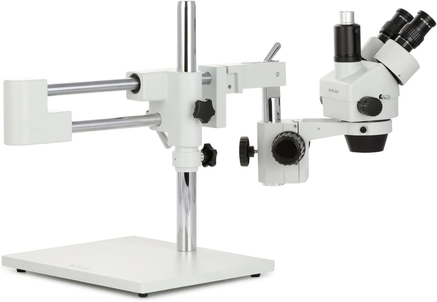 AmScope - 3.5X-180X Trinocular Stereo Microscope with 4-Zone 144-LED Ring Light and 10MP Camera - SM-4TZZ-144A-10M