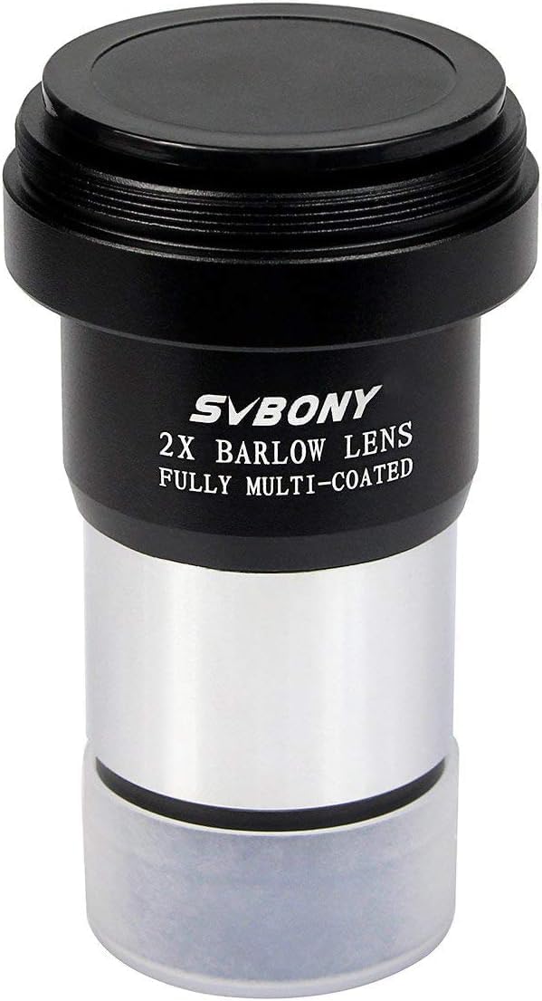 SVBONY SV205 Astrophotography Camera, 1.25' 7.05MP IMX415 Sensor, Built-in Detachable UV/IR Filter, USB3.0 CMOS Telescope Camera with 1.25' Barlow Lens 2X with Multi Coated Broadband Green Film