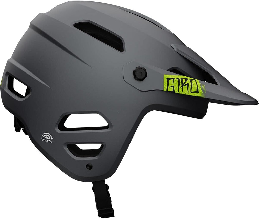 Giro Tyrant Spherical Adult Mountain Cycling Helmet - Matte Metallic Black/Ano Lime, Small (51-55 cm)