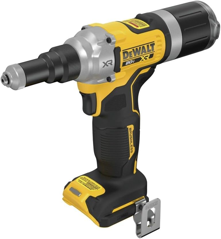 DEWALT 20V MAX XR Cordless Rivet Tool, 1/4', Bare Tool Only (DCF414B)
