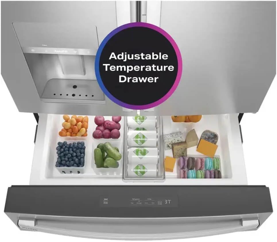 GE Profile PVD28BYNFS 36' 4-Door French Door Refrigerator with 27.6 cu. ft. Total Capacity in Fingerprint Resistant Stainless Steel