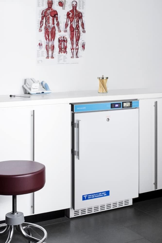 ACCUCOLD 20' Vaccine Refrigerator, 2.65 cu.ft. Capacity, ADA Compliant, Medical Refrigerator, Lock, White- ACR45L
