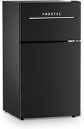 Mini Fridge with Freezer 3.2 Cu.Ft. 2 Door Refrigerator and Freezer Small Fridge for Bedroom Home Office Dorm, Small Drink Chiller, 37 dB Low Noise, Black